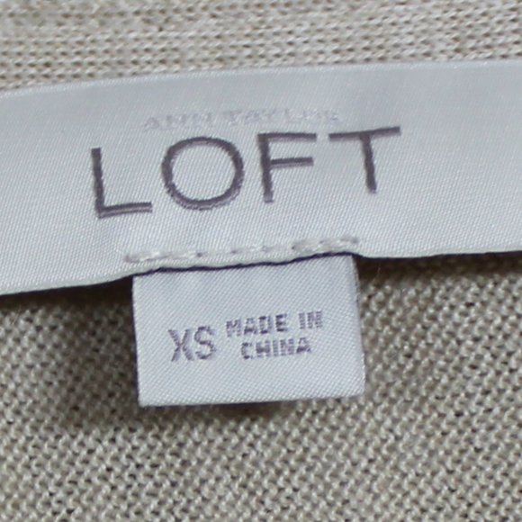 Ladies Extra Small  Beige Cardigan by Loft Brand-PM1 - Picture 2 of 5